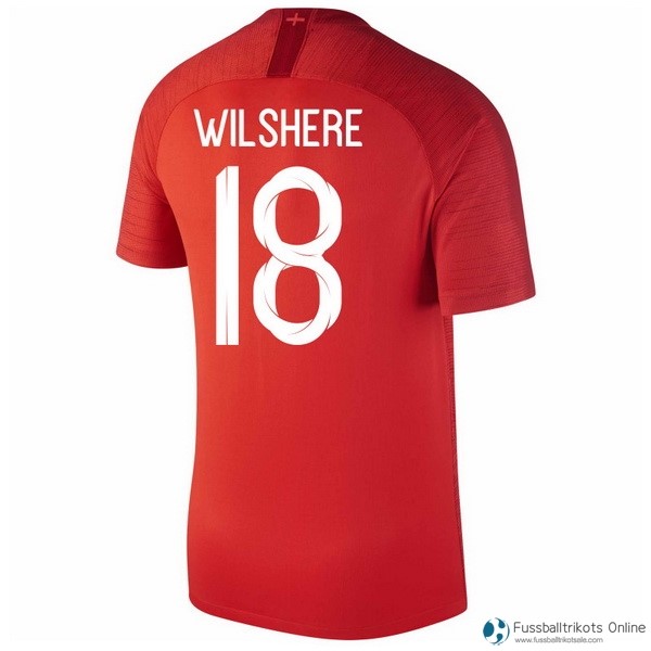England Trikot Auswarts Wilshere 2018 Rote Fussballtrikots Günstig